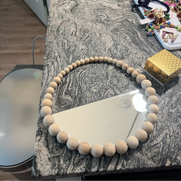 Beaded Half Moon Mirror - Picture 4 of 4